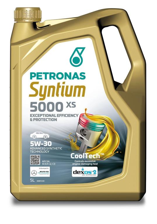 Huile moteur PETRONAS SYNTIUM 5000 5W-30 SN 5L - ref. 70956M12EU